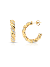 Cargar imagen en el visor de la galería, Aretes Argolla grandes trenzados