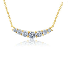 Cargar imagen en el visor de la galería, Collar extensible brillante con barra redonda de 7 piedras