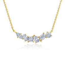 Cargar imagen en el visor de la galería, Collar extensible con barra de 6 piedras multicorte