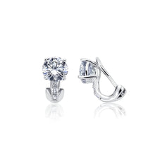 Cargar imagen en el visor de la galería, Aretes tipo poste (clip) acabados en platino puro