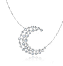 Cargar imagen en el visor de la galería, Collar extensible con bisel de luna creciente de 3 filas