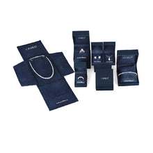 Load image into Gallery viewer, Pendientes Corte Royal Asscher Piedra Color Safiro