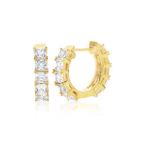 Cargar imagen en el visor de la galería, Aretes Argolla talla princesa 3.60 CT