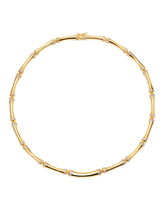 Cargar imagen en el visor de la galería, Collar Estilo Bambú, Acabado en oro amarillo de 18kt.