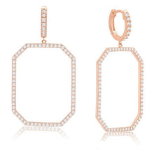 Cargar imagen en el visor de la galería, Aretes argolla Hoopla con pavé 1.35 CT