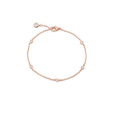 Carica l'immagine nel visualizzatore di Gallery, Pulsera de bisel con acabado en oro rosa