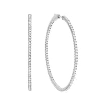 Cargar imagen en el visor de la galería, Aretes Argolla pequeños con pavé 1.75 CT