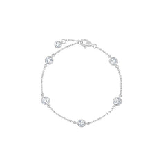 Load image into Gallery viewer, Pulsera de estaciones con circonitas biseladas - 4 mm y 0,45 CT