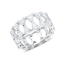 Cargar imagen en el visor de la galería, Anillo de eternidad "Trillón" de circonitas 7.00 CT