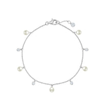 Load image into Gallery viewer, Pulsera de múltiples estaciones de perlas genuinas 0.10 CT