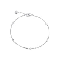 Load image into Gallery viewer, Pulsera de estaciones con circonitas biseladas - 2 mm y 0.15 CT