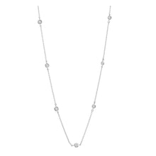 Cargar imagen en el visor de la galería, Collar con circonitas biseladas de 2mm 0.35 CT