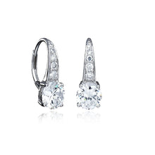 Cargar imagen en el visor de la galería, Aretes Argolla de talla Leverback 3.00 CT