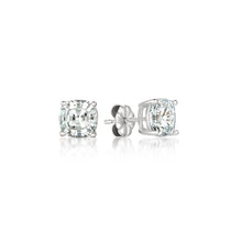 Cargar imagen en el visor de la galería, Aretes solitarios talla Asscher 4.00 CT