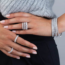 Carica l'immagine nel visualizzatore di Gallery, Brazalete de tenis clásico circonitas color rubi y brillantes