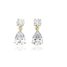 Carica l&#39;immagine nel visualizzatore di Gallery, Aretes con pendientes de talla pera clásicos 3.00 CT
