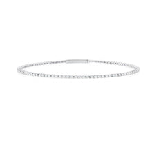 Cargar imagen en el visor de la galería, Pulsera Flex acabada en platino puro 2.50 CT
