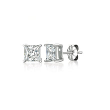 Load image into Gallery viewer, Aretes solitarios talla Princesa 3.00 CT
