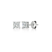 Load image into Gallery viewer, Aretes solitarios talla Princesa 1.50 CT
