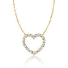 Load image into Gallery viewer, Collar con Pendiente de Corazon en oro 18kt
