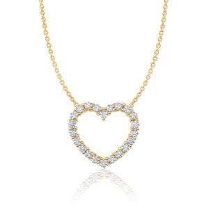 Collar con Pendiente de Corazon en oro 18kt