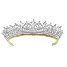 Load image into Gallery viewer, Andrew Prince de Crislu Tiara de talla &quot;Palmette y Asscher&quot; Cabello Rubio
